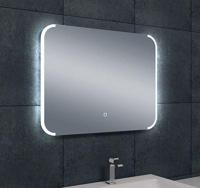 Bracket spiegel rechthoek met LED, dimbaar en spiegelverwarming 80 x 60 cm - thumbnail