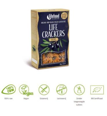 Life crackers olijf raw bio