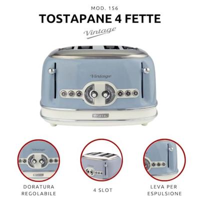 Ariete vintage broodrooster 0156/05 (lichtblauw)