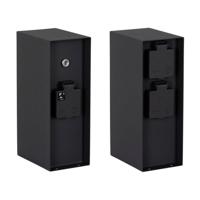 Buitenstopcontact Charge Zwart tuinstopcontact met schemersensor - thumbnail