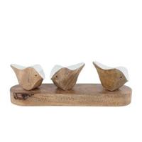 Houten Sculptuur Birds 22x5.5x6.5 cm - thumbnail