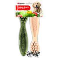 Hondensnack Veggie Tandenborstel 17,5 cm 2 stuks 200 gr - 2 stuks x 17.5 cm Flamingo Multicolor - thumbnail