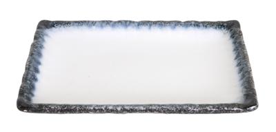 Rechthoekig Bord Grijs/Wit - Tajimi - Porselein - 21.7 x 15 x 2.5 cm