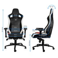 Noblechairs Epic Real Leather Black/White/Red - thumbnail