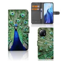 Xiaomi Mi 11 | Telefoonhoesje | Met pasjeshouder | Pauw - thumbnail