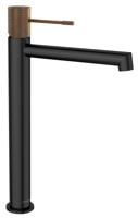 Sapho Solaris wastafelkraan verhoogd zwart mat / koper PVD coating - thumbnail