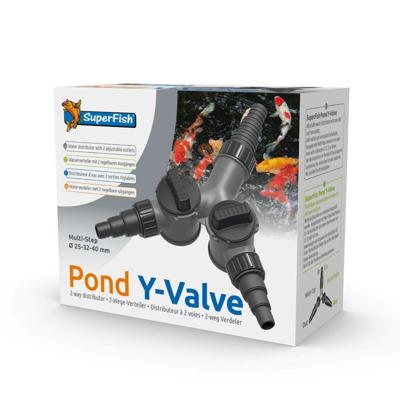 Superfish Vijver Y Kraan - Regelbare Waterverdeler 25/32/40 mm voor Precieze Waterstroom Controle