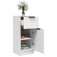 Dressoir 30x30x70 cm bewerkt hout wit - thumbnail