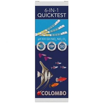 Colombo Quicktest 6way - 50 Teststrips Waterkwaliteit voor Vijver & Aquarium