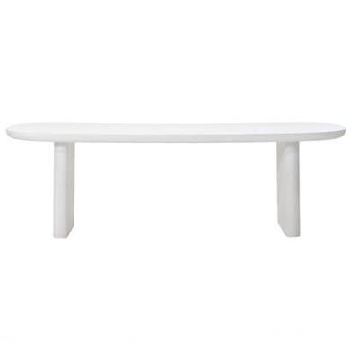 Giga Meubel - Eettafel Deens Ovaal 300cm - Wit Betonlook - Maya Giga Meubel - Eettafel Deens Ovaal 300cm - Wit Betonlook - Maya