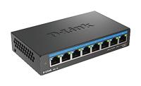 D-Link DMS-108 8-Port Multi-Gigabit Unmanaged Desktop Switch met acht 2.5G, Fanless, Low Profile, Compact, Metalen behuizing, QoS, Plug & Play - thumbnail