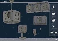 Dalber hanglamp Moonlight glow in the dark 24 cm 60W grijs - thumbnail