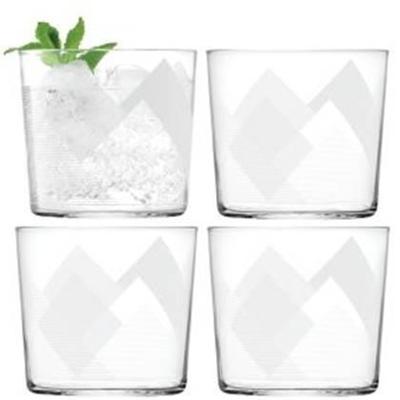 L.S.A. Peaks Tumbler Glas 310 ml Set van 4 Stuks L.S.A. Peaks Tumbler Glas 310 ml Set van 4 Stuks