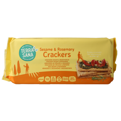 Crackers sesam & rozemarijn - 250 gram