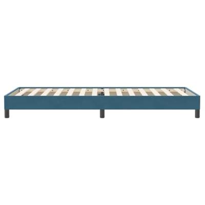Boxspring zonder matras fluweel donkerblauw 80x220 cm