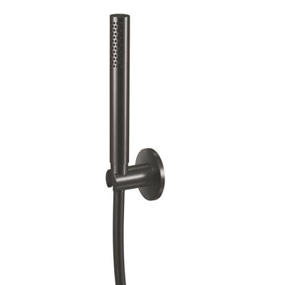 Staafhanddouche Qisani Flow Met Houder en Slang Geborsteld Gun Metal