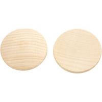 Creativ Company Houten knopen, d 40 mm, dikte 6 mm, 10 stuk/ 1 doos - thumbnail