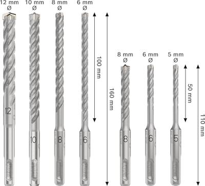 Bosch Accessoires PRO SDS plus-5X Hamerboorset | 5/6/6/8/10 mm | 7-delig - 2608707246