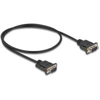 Delock Aansluitkabel Serieel [1x D-sub stekker 9-polig - 1x D-sub stekker 9-polig] 0.5 m Zwart - thumbnail