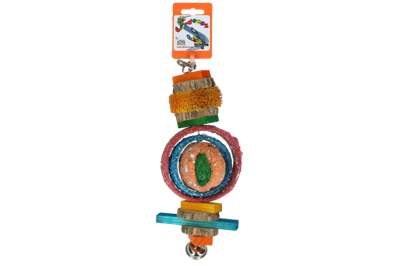 Birrdeeez Papegaai speelgoed rondhout/zaad Big