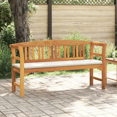 Bank met kussen Natuurlijke Olie Afwerking 157 x 46 x 82,5 cm