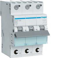 Hager MCS316 MCS316 Zekeringautomaat 3-fasig 16 A 230 V, 400 V - thumbnail