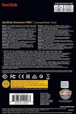SanDisk Extreme Pro® CF-kaart 64 GB - thumbnail