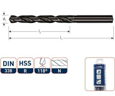 Rotec HSS-G Plaatwerkboor DIN 1897 splitpoint 7,5 mm - 10 stuk(s) - 1300750