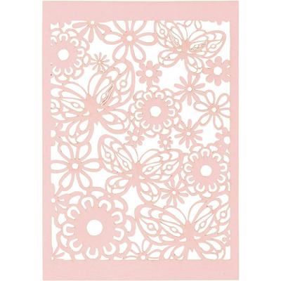 Creativ Company Patroonkarton, vel 10,5x15 cm, 200 gr, lichtrood, 10 stuk/ 1 doos