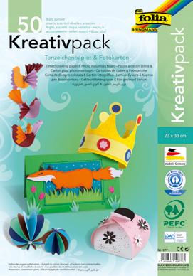 Folia FO-677 Knutselpapier Kreapakket A 50 Vel 25 Verschillende Kleuren