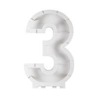 Ballon Mozaïek Kit Cijfer 3 - thumbnail