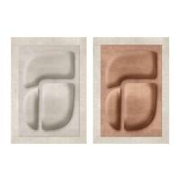 Canvas Home ESPRIT Bruin Beige Abstract Scandinavisch 80 x 3 x 120 cm (2 Stuks) - thumbnail