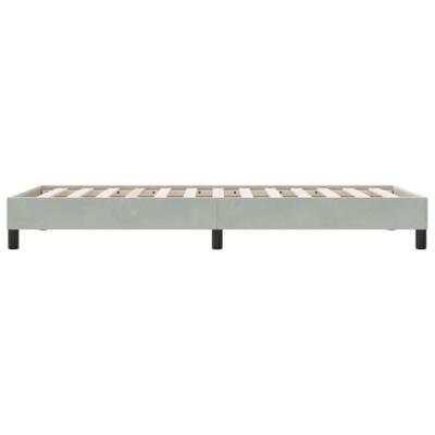 Boxspring zonder matras fluweel lichtgrijs 90x210 cm