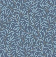 Dutch Wallcoverings British Heritage Blaadjes - Blauw - thumbnail