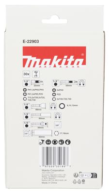 Makita Accessoires E-22903 Slagschroefbitset | 30-delig - E-22903