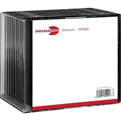 PRIMEON slimcase voor 1 disc 10 stuks