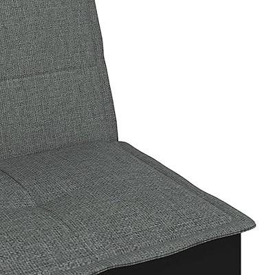 Slaapbank L-vormig 255x140x70 cm stof donkergrijs - thumbnail