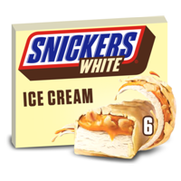 Snickers White ijs repen witte chocolade pinda 6pack bij Jumbo - thumbnail