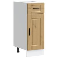 Keuken onderkast "Porto" bewerkt hout artisanaal eikenkleur - thumbnail