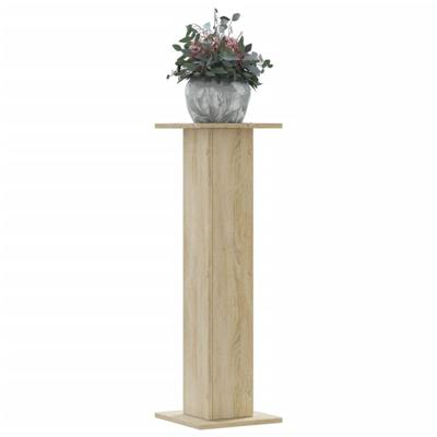 Plantenstandaards 2 st 30x30x95 cm bewerkt hout sonoma eiken