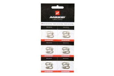 Massi Quick Lock Kettingschakel 9 versnellingen 6 eenheden - Zilver Massi Quick Lock Kettingschakel 9 versnellingen 6 eenheden - Zilver