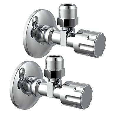 Kirchhoff Haakse-kraan, chroom, 1/2"ET x 3/8" ET x 10 mmQ, met rozet (2x) - 98625714