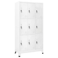 Lockerkast met 9 vakken 90x45x180 cm staal grijs - thumbnail