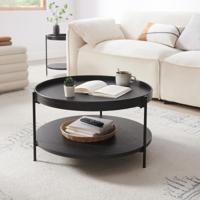 Artistiq Ronde Salontafel 'Sylver' 69cm, kleur zwart - thumbnail