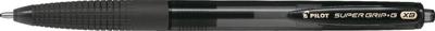 Pilot Supergrip G Balpen, intrekbaar, extra grote punt, zwart, 6 stuks