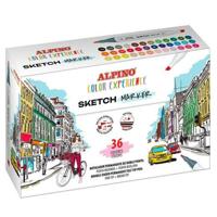 Set Viltstiften Alpino Sketch Marker Dubbelzijdig Multicolour (4 Stuks) - thumbnail