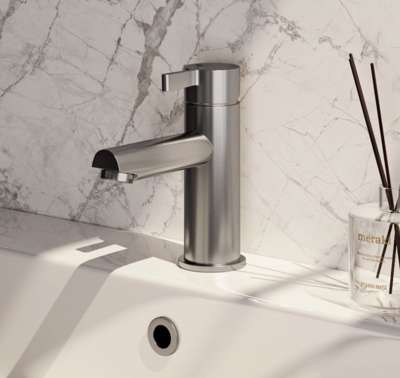 Brauer Brushed Edition Lage Opbouw Wastafelmengkraan Model E RVS Geborsteld PVD