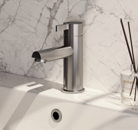 Brauer Brushed Edition Lage Opbouw Wastafelmengkraan Model E RVS Geborsteld PVD - thumbnail