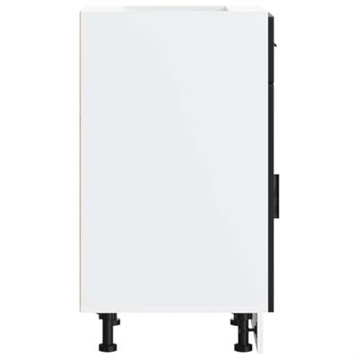 Keuken onderkast "Porto" bewerkt hout zwart