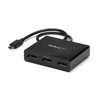 StarTech.com 3-Port USB-C multi-monitor adapter, USB-C naar 3x DisplayPort 1.2 MST Hub, drievoudig 1080p 30Hz DP Laptop Display Extender/Splitter, extra lange integ. Kabel, alleen Windows - thumbnail